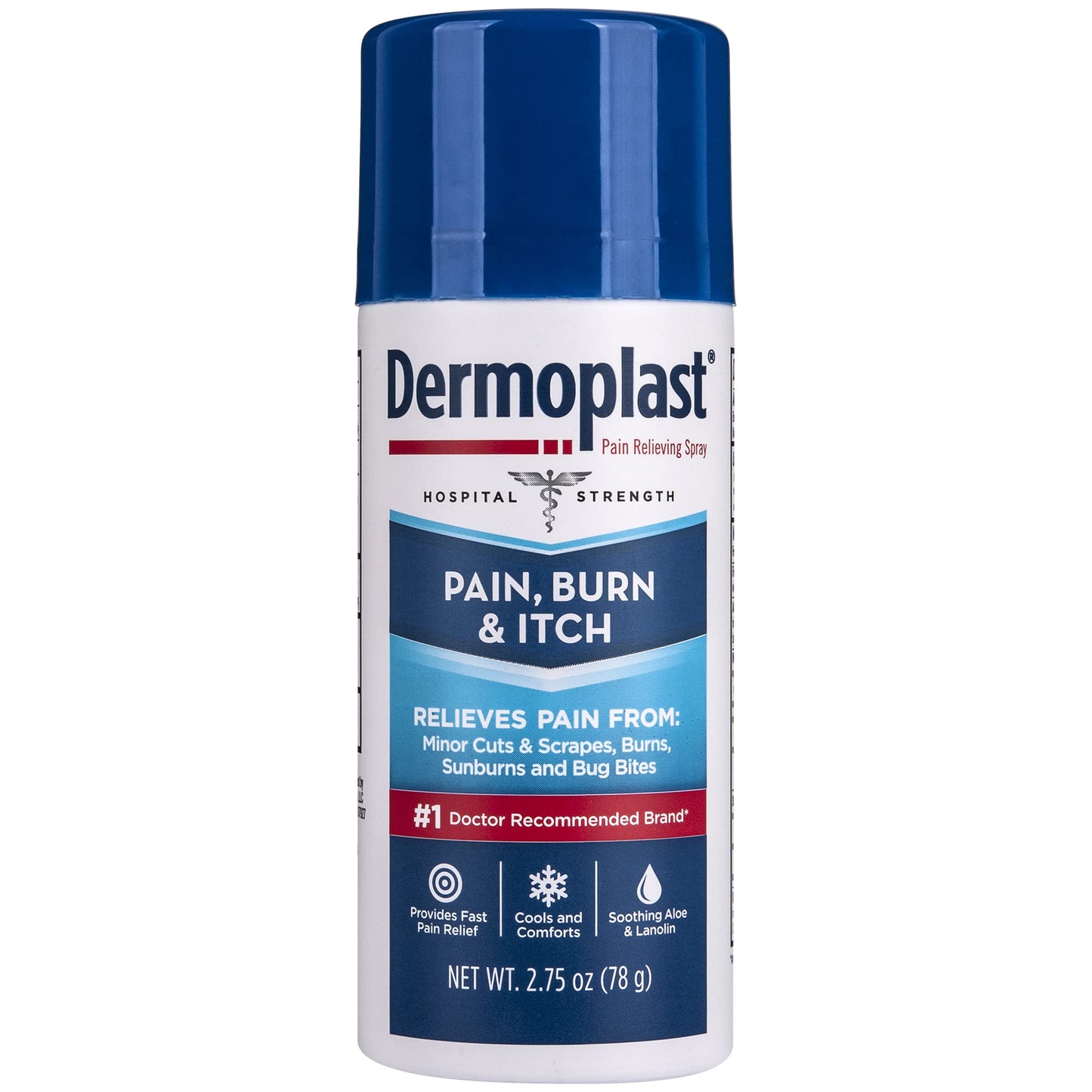 Dermoplast Pain, Burn & Itch Relief Spray for Minor Cuts, Burns and Bug Bites, 2.75 Oz (Packaging May Vary) - Maple Wellness Supplements