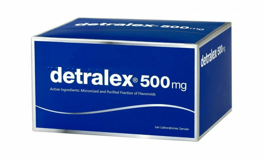 DETRALEX 500mg 120 tabs Varicose Tired Swollen Heavy legs Hemorrhoids - Maple Wellness Supplements