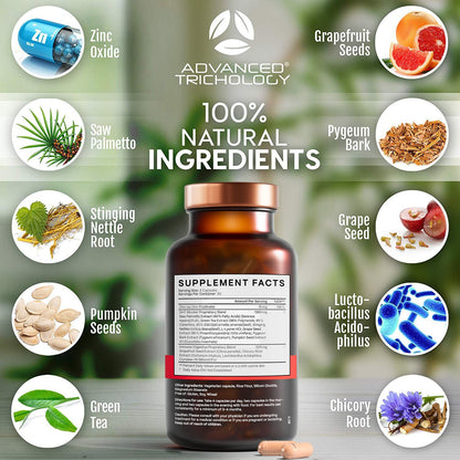 DHT Blocker - Hair Growth Supplement for Genetic Thinning for Men and Women | Approved* by American Hair Loss Association | Guaranteed, Backed by 20 Years - Maple Wellness Supplements