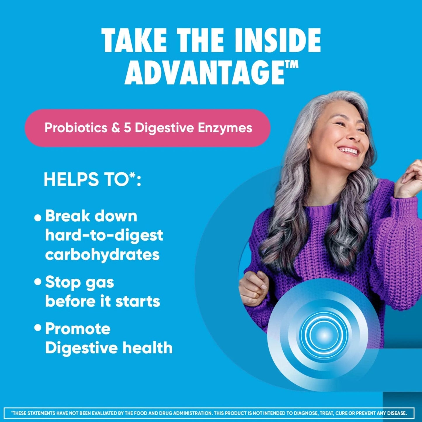 Digestive Enzyme and Probiotic Capsule- Digestive Advantage 32 Capsules, Survives 100x Better than regular 50 billion CFU, Breaks down food, helps prevent gas - Maple Wellness Supplements