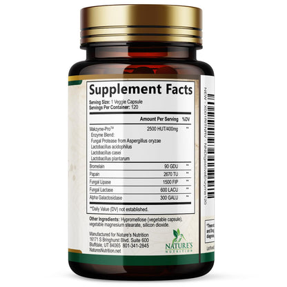 Digestive Enzymes - Super Digestive Multi Enzyme Complex for Bloating & Gut Health Support with Bromelain, Papain, Probiotics & Prebiotics - Digestion Health - Maple Wellness Supplements