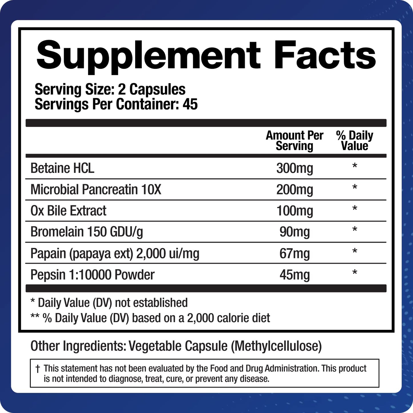 Digestive Enzymes Supplement (90 Capsules) Support Digestion - with Purified Bile, Pancreatin, Plant Enzymes, Ox Bile, Betaine HCL - Maple Wellness Supplements