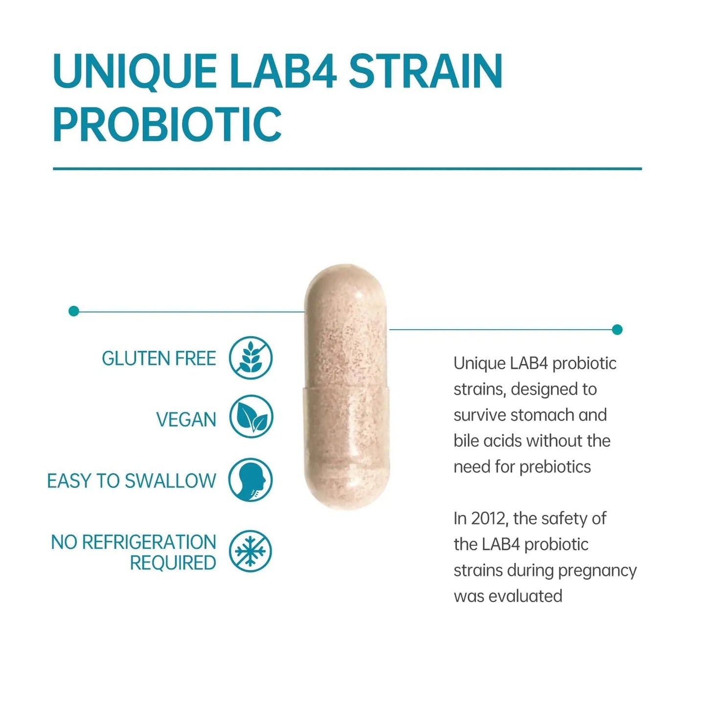 Digestive Probiotics 20X Lab4 Strains for Gut & Immune Health, Pro Formula for Men & Women, Probiotic Capsules Support Diarrhea, Bloating and Gas, Shelf Stable, Vegan, Gluten Free, 60 Days Supply - Maple Wellness Supplements
