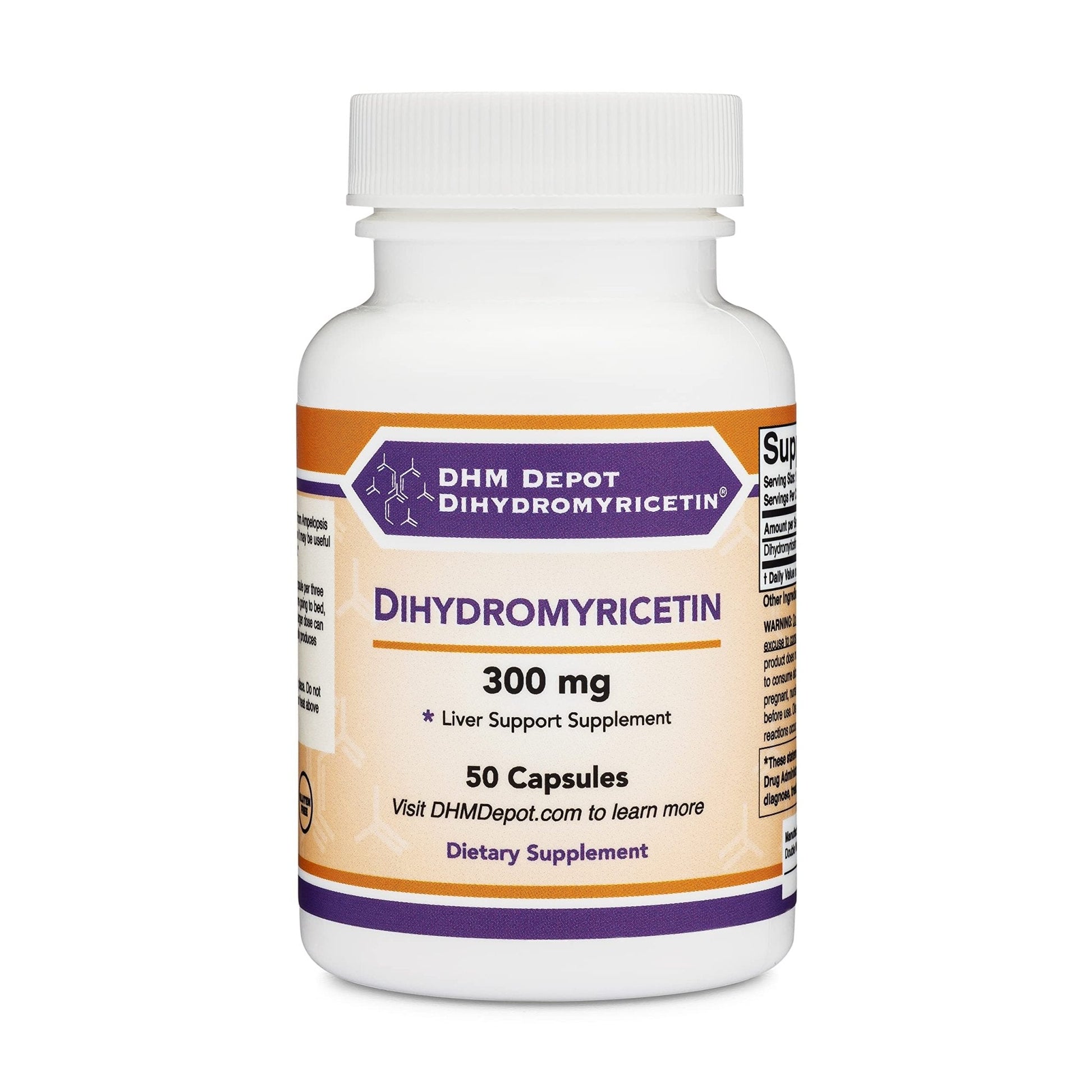 Dihydromyricetin (DHM) 50 Capsules, 300mg, Liver Support Supplement (Third Party - Maple Wellness Supplements