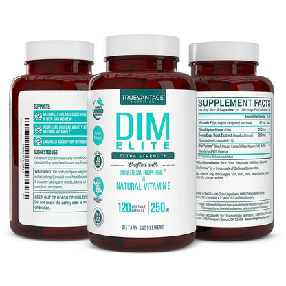 DIM Supplement 250mg (Diindolylmethane)-Plus Dong Quai, Natural Vitamin E & BioPerine - Supports Menopause Relief & Hormonal Acne -Hormone Balance Support for Women and Men-Veggie Caps - Maple Wellness Supplements