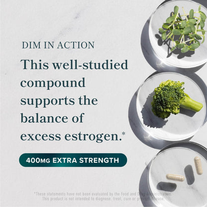 DIM Supplement 400MG Extra Strength | Hormone Balance for Men and Women | Menopause, Acne, Hot Flashes Relief, Prostate Support & Antioxidant Support | Soy-Free, Gluten-Free | SMNutrition | 90 Ct. - Maple Wellness Supplements