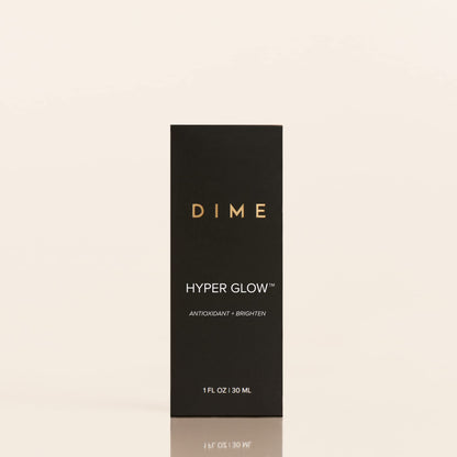 DIME Beauty Hyper Glow Treatment Vitamin C Serum Dark Spot Remover for Face Brightening Hydrating Antioxidant Vitamin C Serum for Face with Ferulic Acid Resveratrol Hyaluronic Acid Aloe 1 oz / 30 ml - Maple Wellness Supplements