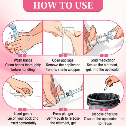 Disposable Vaginal Suppository Applicator for Women – 8ml Lube Injector Syringes with Smooth Tip, Fits Most Creams Gels Pills Tablet Suppositories, Sterilized Individually Wrapped, Pack of 20 - Maple Wellness Supplements