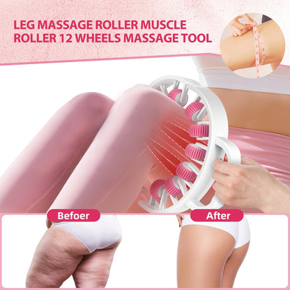 Docemel Lymphatic Drainage Massager Roller–Fascia Blaster Tool for Legs,Thighs,and Calves –Deep Tissue Body Sculpting and Anti-Cellulite Massager Tool - Maple Wellness Supplements
