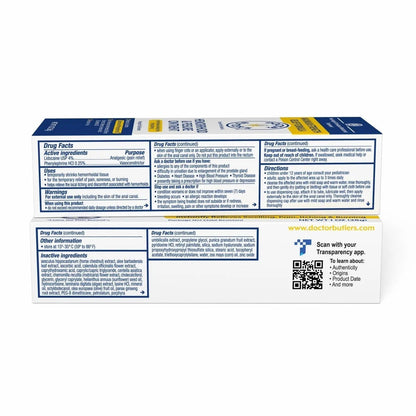 Doctor Butler’s Hemorrhoid & Fissure Ointment – Hemorrhoid Treatment and Hemorrhoid Cream with Lidocaine and Phenylephrine HCI for Fast Acting Relief of Pain, Swelling, Discomfort, and Itching (1 oz.) - Maple Wellness Supplements