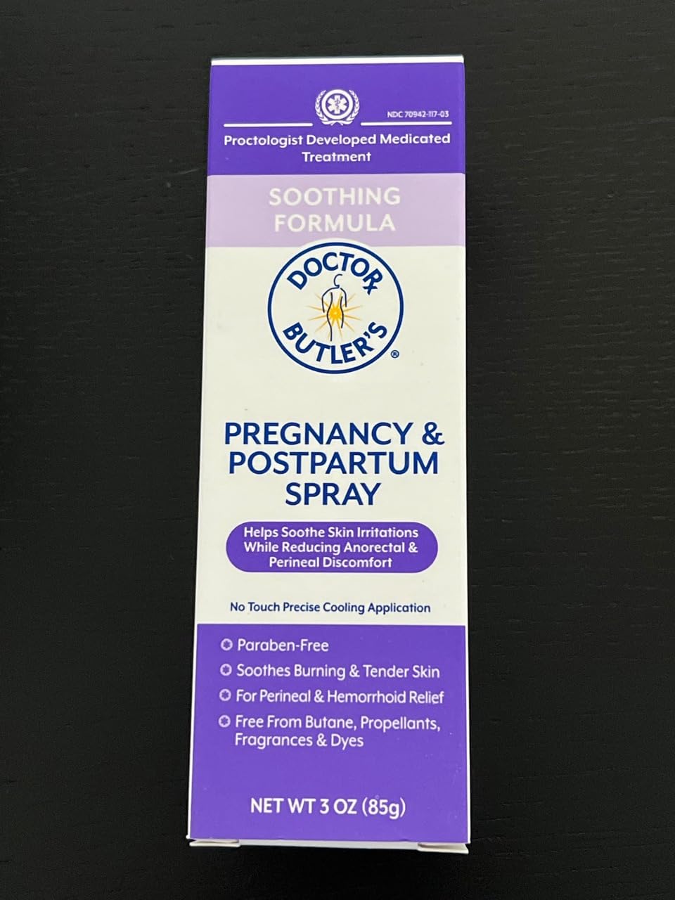 Doctor Butler's Pregnancy & Postpartum Spray - Perineal Spray and Hemorrhoid Treatment with Aloe and Chamomile, Pregnancy Support and Postpartum Essentials, Paraben Free (3oz) - Maple Wellness Supplements