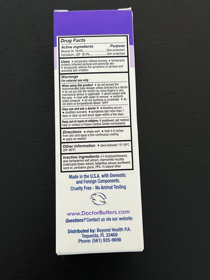 Doctor Butler's Pregnancy & Postpartum Spray - Perineal Spray and Hemorrhoid Treatment with Aloe and Chamomile, Pregnancy Support and Postpartum Essentials, Paraben Free (3oz) - Maple Wellness Supplements