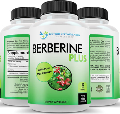 DOCTOR RECOMMENDED SUPPLEMENTS Plus 1200mg Per Serving - 120 Veggie Capsules with Royal Jelly - Maple Wellness Supplements