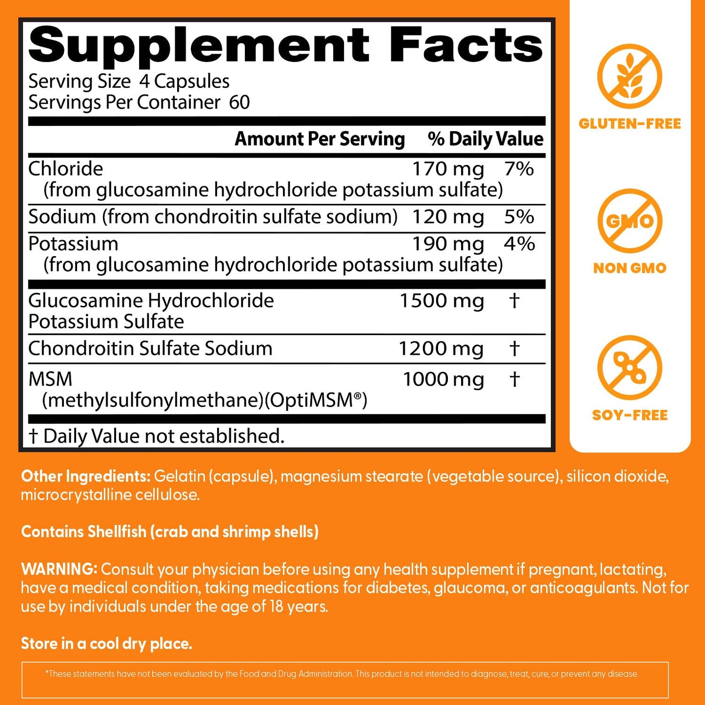 Doctor's BEST Glucosamine Chondroitin MSM - Joint Health Support Supplement for Women & Men, Nutritional Support for Joint Strength, Hair, Skin, & Nails - Maple Wellness Supplements