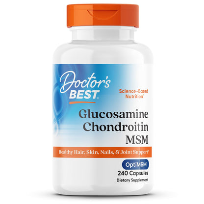 Doctor's BEST Glucosamine Chondroitin MSM - Joint Health Support Supplement for Women & Men, Nutritional Support for Joint Strength, Hair, Skin, & Nails - Maple Wellness Supplements