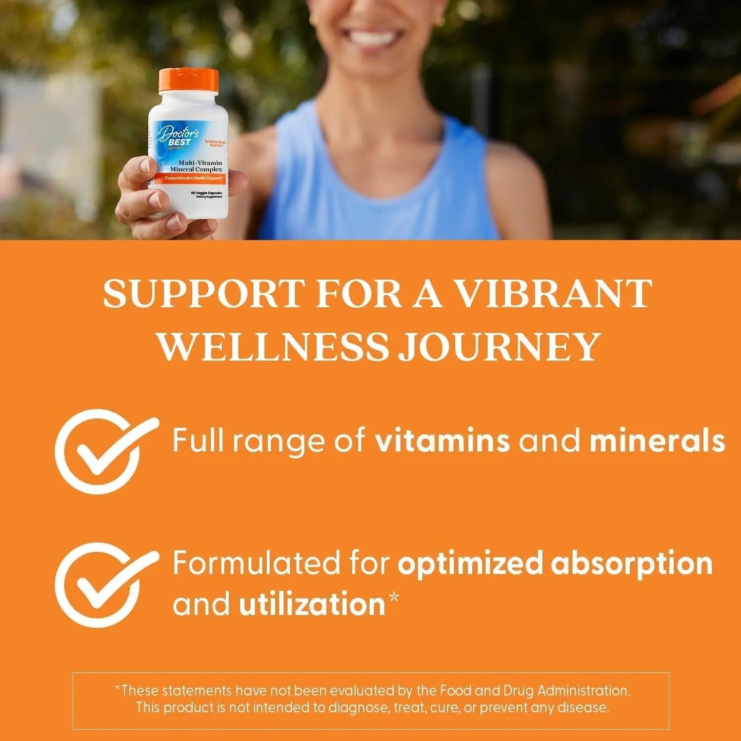 Doctors Best Multi-Vitamin Mineral Complex, Comprehensive Health Support, Non-GMO, Gluten Free, Vegan 90 Veggie Capsules - Maple Wellness Supplements