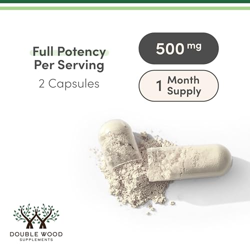 Double Wood Supplements NAD+ Anti Aging & Cell Regeneration | 500mg of 95% Pure NAD Plus Per Serving, 30 Day Supply | Similar to Nicotinamide Riboside - Maple Wellness Supplements