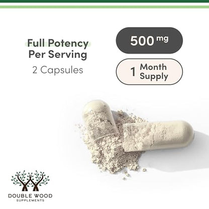 Double Wood Supplements NAD+ Anti Aging & Cell Regeneration | 500mg of 95% Pure NAD Plus Per Serving, 30 Day Supply | Similar to Nicotinamide Riboside - Maple Wellness Supplements