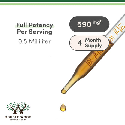 Double Wood Supplements Organic Lemon Balm Tincture - for Digestion & Relaxation 590mg - 2FL OZ, 120 Servings - Maple Wellness Supplements
