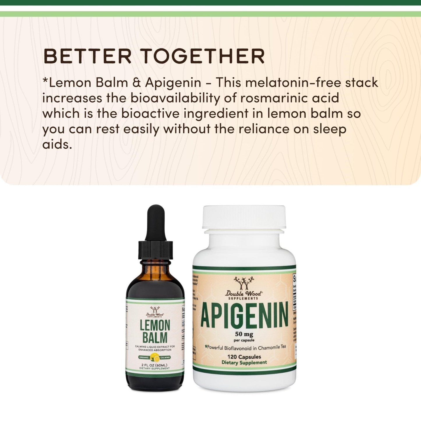 Double Wood Supplements Organic Lemon Balm Tincture - for Digestion & Relaxation 590mg - 2FL OZ, 120 Servings - Maple Wellness Supplements