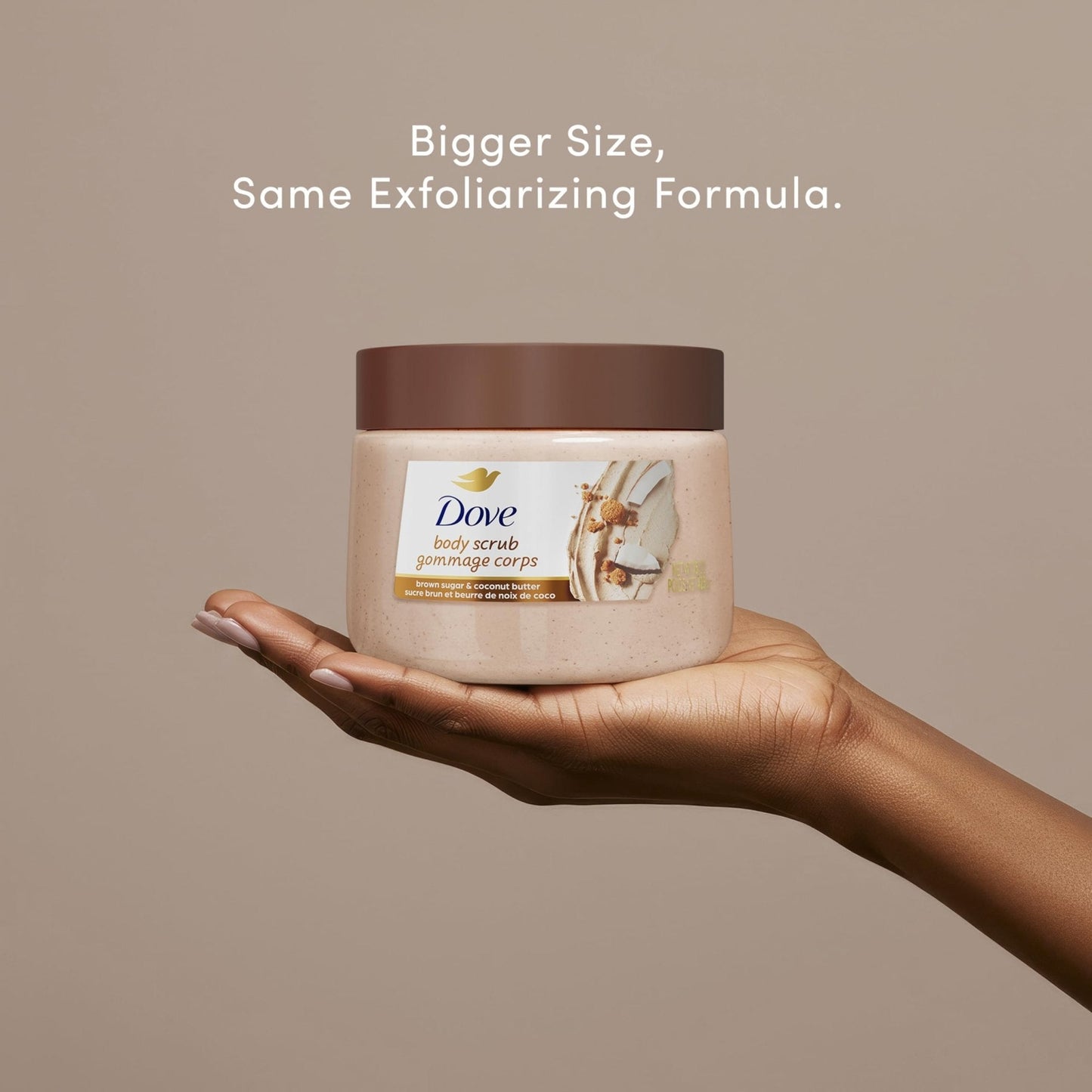 Dove Brown Sugar and Coconut Butter Body Scrub Exfoliates and Deeply Nourishes for Smooth, Radiant Skin 15 oz - Maple Wellness Supplements