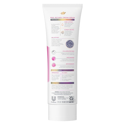 Dove Cream Serum Pro-Retinol + Firming for Elasticity and Firmness, with Collagen Peptides, Niacinamide and Antioxidants Lotion, 8 oz - Maple Wellness Supplements