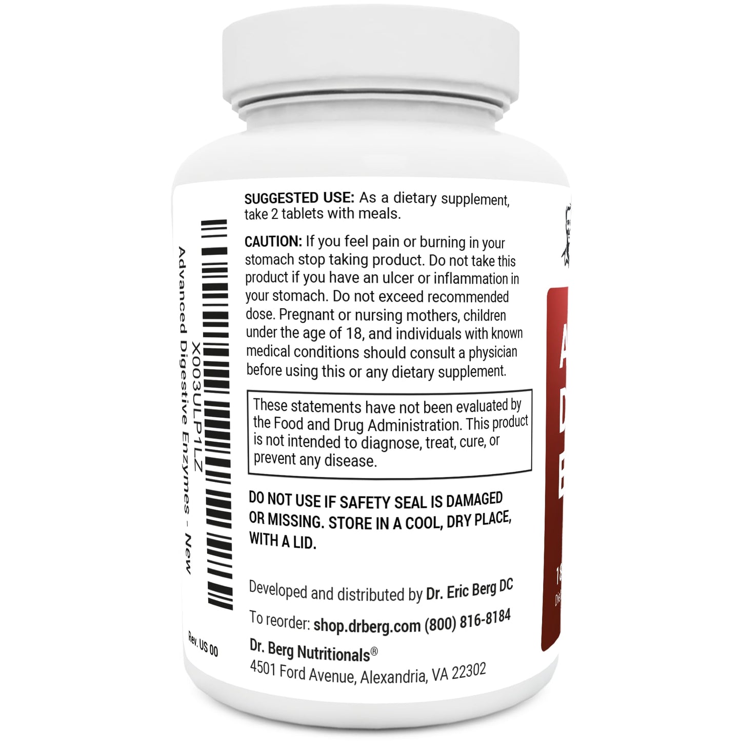 Dr. Berg Advanced Digestive Formula with Apple Cider Vinegar - Includes Digestive Health - Maple Wellness Supplements
