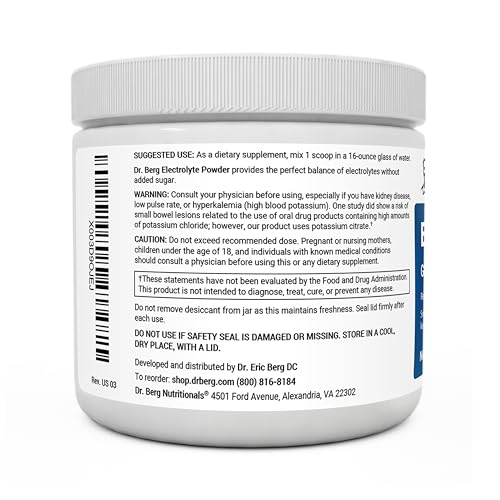 Dr. Berg Hydration Keto Electrolyte Powder - Enhanced w/ 1,000mg of Potassium & Real - Maple Wellness Supplements