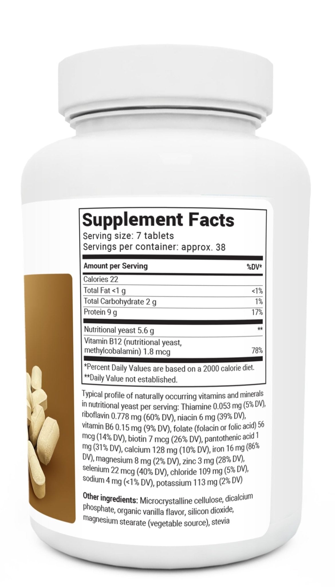 Dr. Berg Nutritional Yeast Tablets – Natural B12 Added - All 8 B Vitamin Complex – Organic - Maple Wellness Supplements