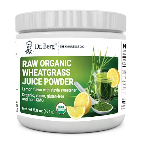 Dr. Berg USDA Certified Organic Green Powder Superfood (60 Servings) - Made with Raw - Maple Wellness Supplements