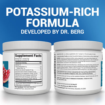 Dr. Berg Zero Sugar Hydration Keto Electrolyte Powder - Enhanced w/ 1000 mg of Potassium & Real Pink Himalayan Salt (NOT Table Salt) - Maple Wellness Supplements