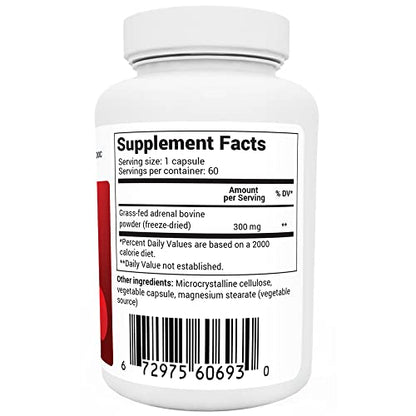 Dr. Berg's Adrenal Glandular - Cortisol Manager, More Energy, Focus, Stress and Immunity - Maple Wellness Supplements