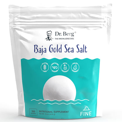Dr. Berg's Baja Gold Sea Salt Organic - Natures Fine Sea Salt Support For Hydration - Maple Wellness Supplements