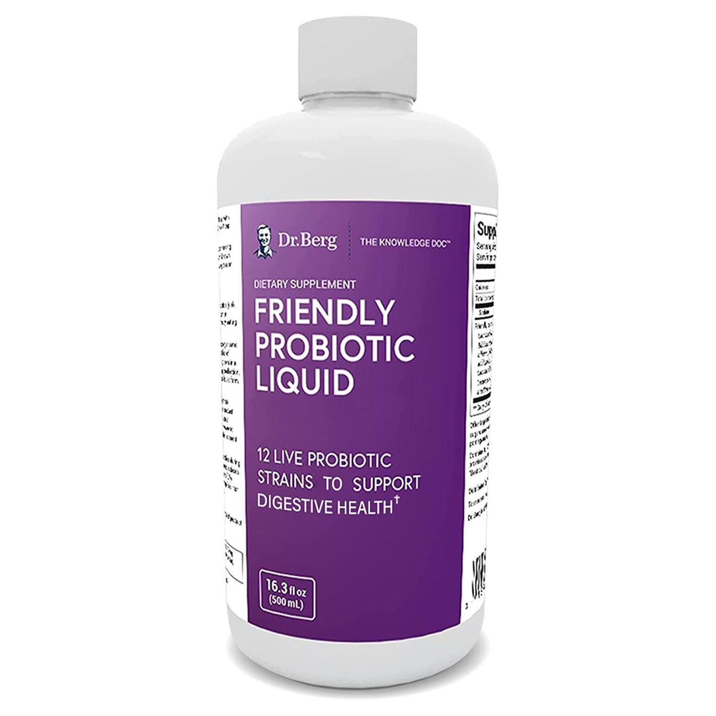 Dr. Berg's Friendly Probiotic Liquid Supplement Drink Mix w/ 12 Live Probiotics Strains - Maple Wellness Supplements