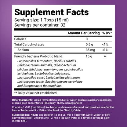 Dr. Berg's Friendly Probiotic Liquid Supplement Drink Mix w/ 12 Live Probiotics Strains - Maple Wellness Supplements