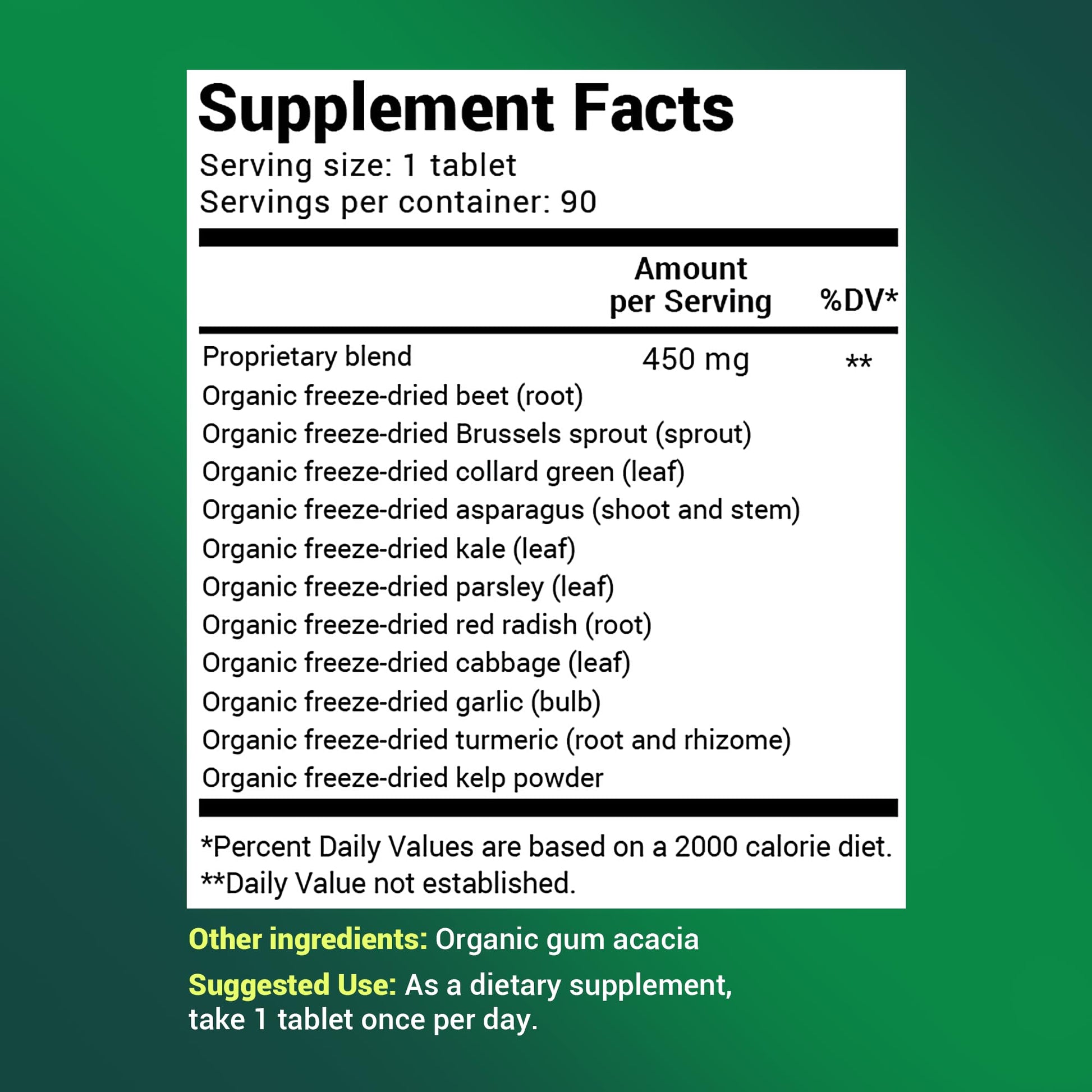 Dr. Berg's Greens Superfood Cruciferous Vegetable Tablets - Vegetable Supplements - Maple Wellness Supplements