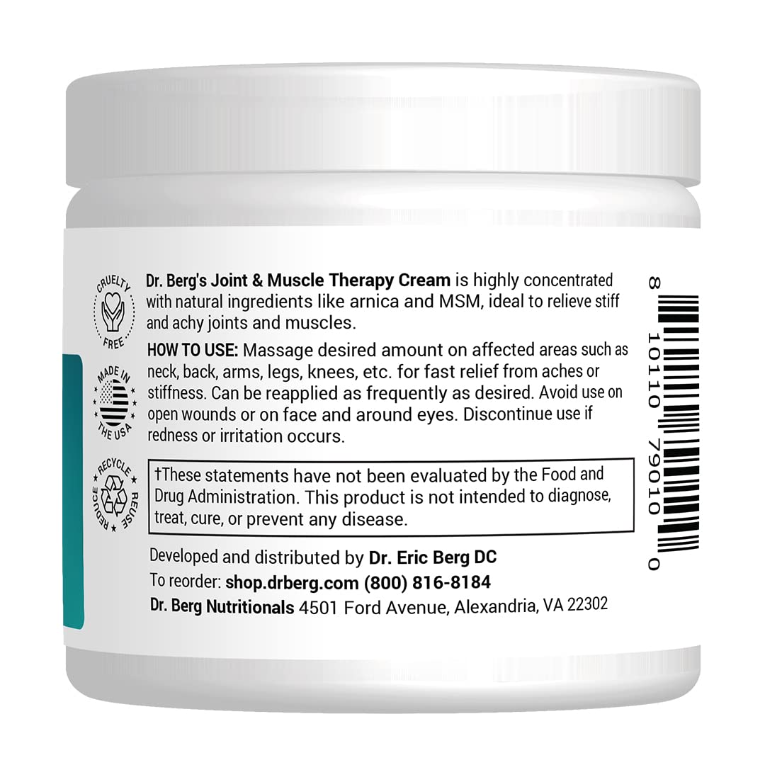 Dr. Berg's Joint & Muscle Cream - Workout Recovery, Full-Body Relaxation, Skin Nourishme - Maple Wellness Supplements