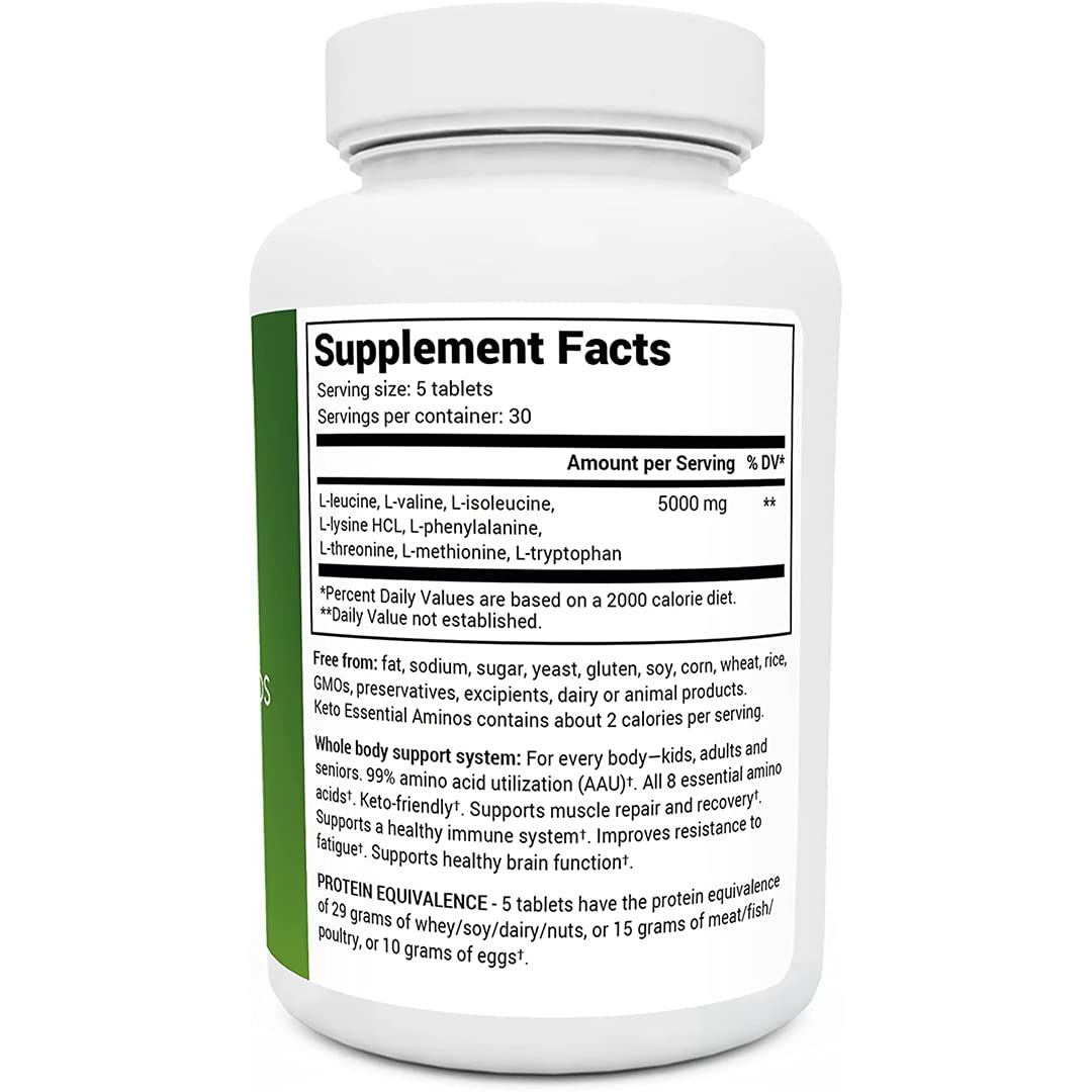 Dr. Berg's Keto Essential Aminos - Contains 8 Essentials Amino Acids -Keto Friendly - Maple Wellness Supplements