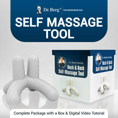 Dr. Berg’s Self-Massage Tool, Best for Back Pain Relief, Handheld Neck and Lower Back - Maple Wellness Supplements