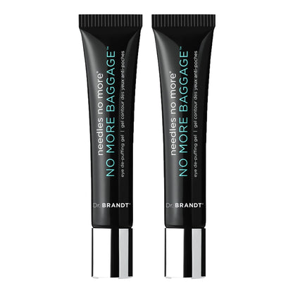 Dr. Brandt Needles No More, No More Baggage - 0.5 oz, Pack of 2 - Minimizes Under-Eye Bags, Puffiness & Dark Circles - Maple Wellness Supplements