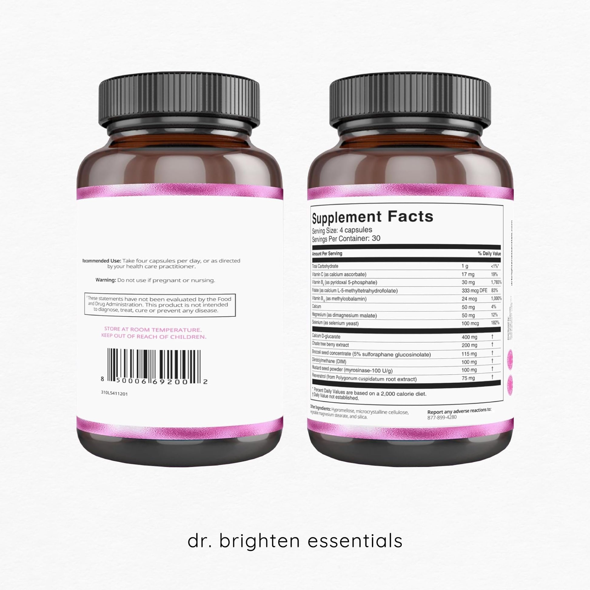 Dr. Brighten Balance - Hormone Balance for Women with Chasteberry and DIM - Targets Hormonal Acne, Period Issues, & PMS - Vegan, Non-GMO - Maple Wellness Supplements