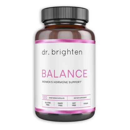 Dr. Brighten Balance - Hormone Balance for Women with Chasteberry and DIM - Targets Hormonal Acne, Period Issues, & PMS - Vegan, Non-GMO - Maple Wellness Supplements