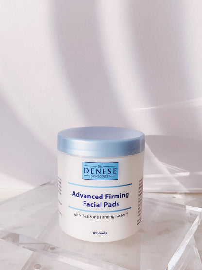 Dr. Denese SkinScience Advanced Firming Facial Pads 100 Count – Professional Exfoliator with Glycolic Acid, Peptides and Aloe for Smooth Radiant Skin, Refined Pores – Dermatologist Tested Cruelty Free - Maple Wellness Supplements