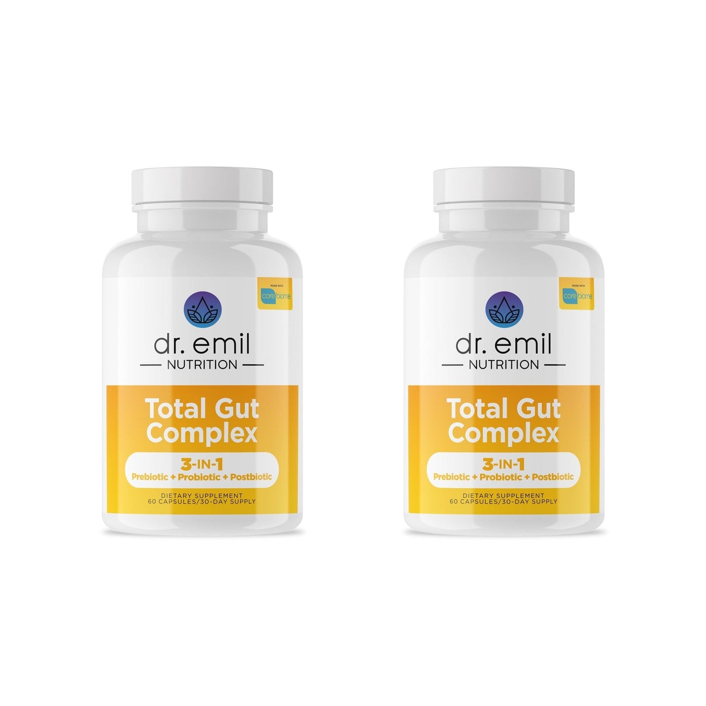 DR. EMIL NUTRITION Women & Men Total Gut Health Complex | Prebiotic + Probiotic + Postbiotic Gut Health Supplements - Maple Wellness Supplements