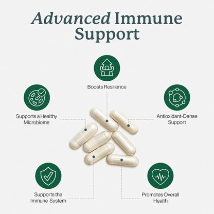 Dr. Fuhrman All Natural Immune Support Supplement | Whole-Food Derived Vitamin for Immunity Defense | Organic Mushrooms, & Berries | Organic Lion’s Mane, Maitake, Reishi, and Elderberry | 120 Caps - Maple Wellness Supplements
