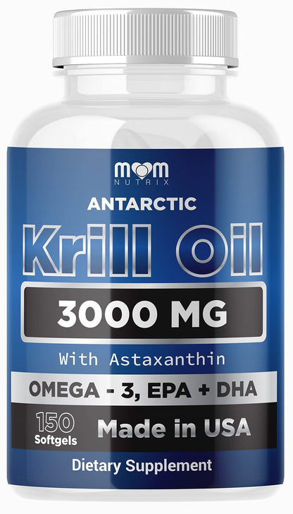 Dr. JOEL'S MOM NUTRIX Antarctic Krill Oil Supplement - 3000 mg Per Serving - 150 Softgel - Maple Wellness Supplements