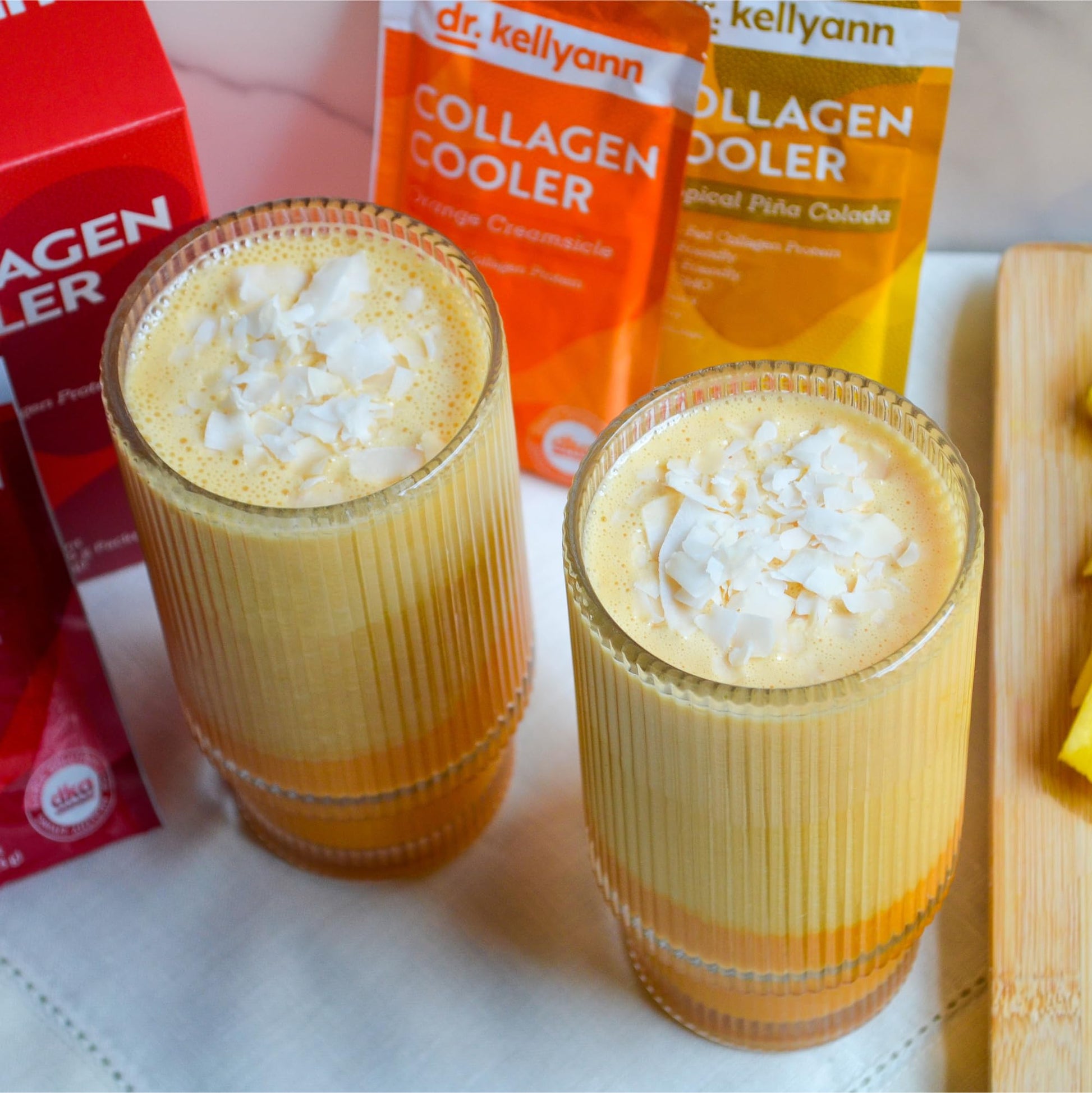 Dr. Kellyann Collagen Cooler – Tropical Pina Colada | 15g Grass-Fed Collagen Protein per Serving | Keto & Paleo Friendly, - Maple Wellness Supplements