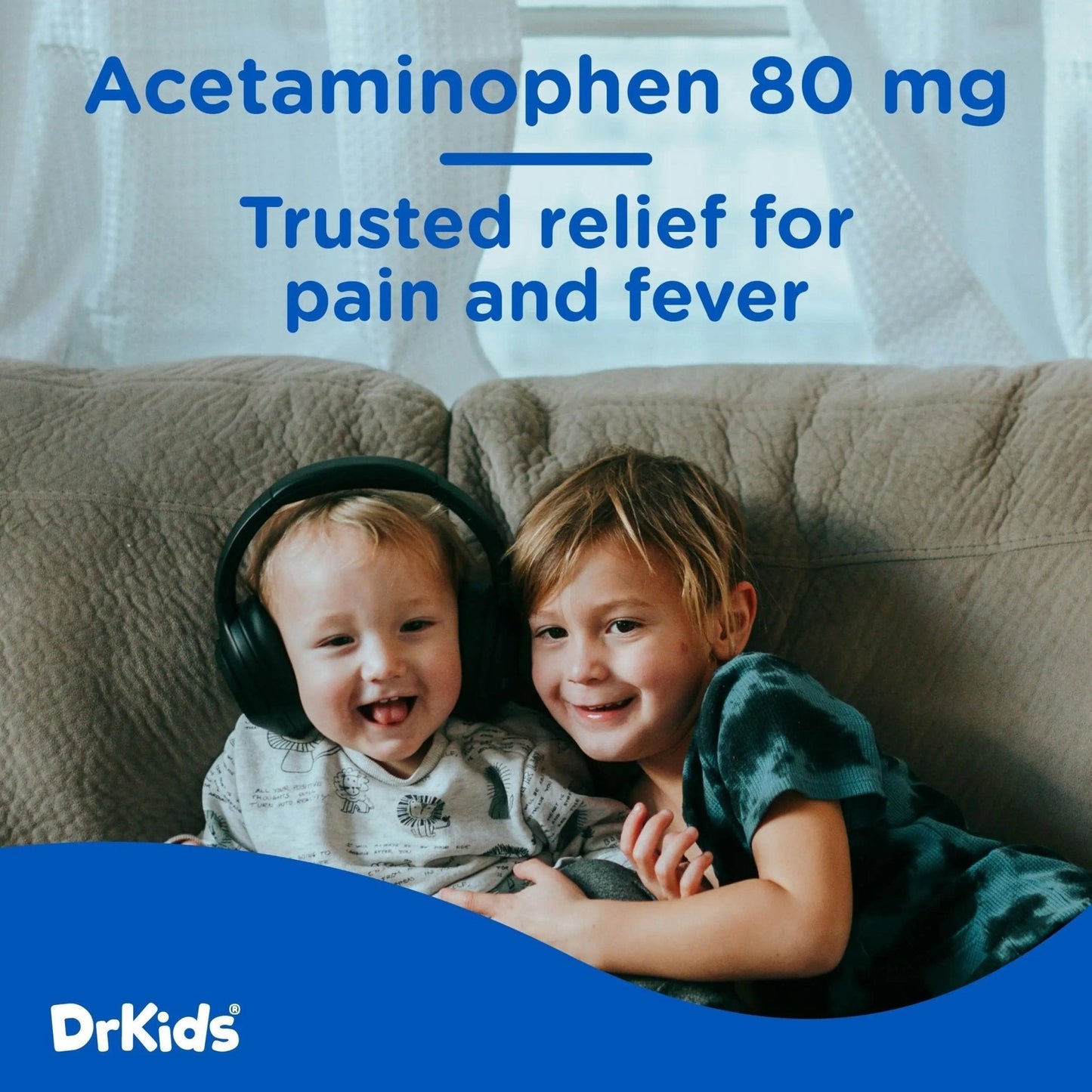 Dr. Kids Children’s Pain and Fever Chewable Gels – Pain Relief and Fever Reducer for Kids Ages 2–11, 80 mg Chewable Acetaminophen for Headache, Sore Throat, Cold & Flu, Pineapple Flavor, 26 Count - Maple Wellness Supplements