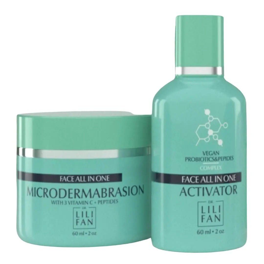Dr Lili Fan Probiotic All-In-One Microdermabrasion Kit with Vitamin C and Peptides. Your At-Home Spa Treatment. Get Radiant, Healthy-Looking Skin. 2 fl oz - Maple Wellness Supplements