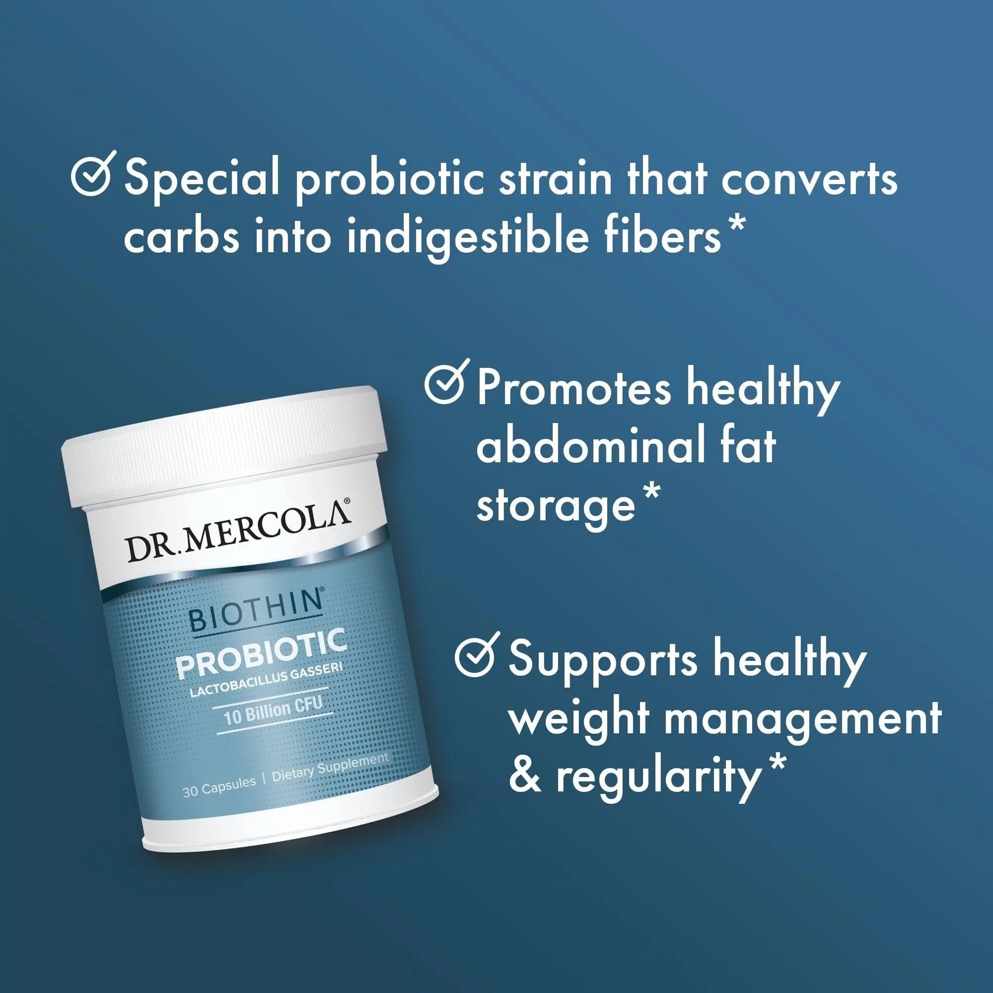 Dr. Mercola Biothin Probiotic - Digestive Health Supplement - Supports Healthy Metabolism - GMO-Free, Gluten-Free & Soy-Free - 30 Delayed-Release Capsules (30 Servings) - Maple Wellness Supplements